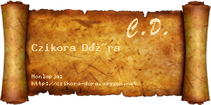 Czikora Dóra névjegykártya